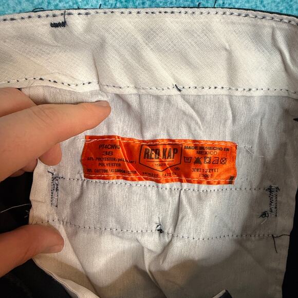 Red Kap Work Shorts Mens 38 Navy Blue Utility Industrial Workwear Made Mexico - Picture 12 of 15